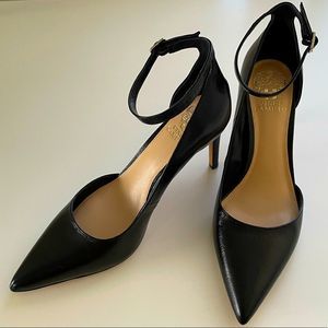 Black Ankle Strap Pointed Toe Heels Vince Camuto